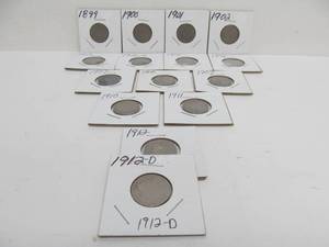 lot 81 image: Lot of 15 Liberty Head V-Back Nickels