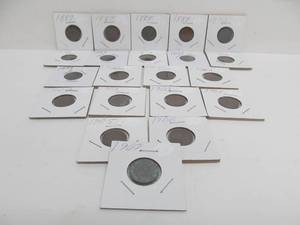 lot 82 image: Lot of 21 U.S. Indian Head Pennies