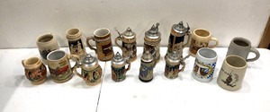 lot 142 image: Large Group of Vintage German Beer Steins