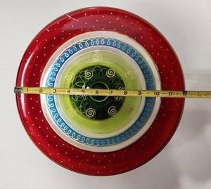 lot 198 image: Great Looking Artist-Made Glass Cake Stand