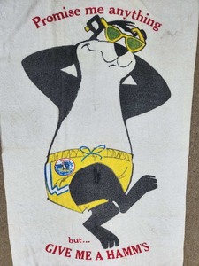 lot 205 image: Vintage HAMMS Bear Beach towel
