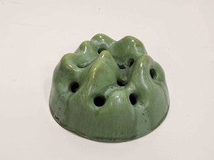 lot 220 image: Signed Vintage Mid Century Scandinavian Art Pottery Flower Frog