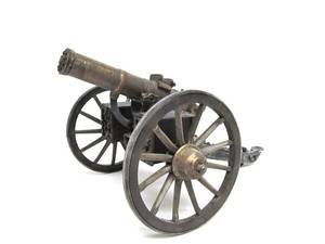 lot 102 image: USA 1883 Brass GATLING Gun Model