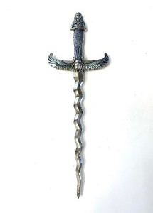 lot 225 image: Egyptian Style Wavy Blade Dagger