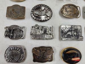 lot 331 image: Large Lot of Vintage etc Fancy Belt Buckles