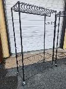 lot 339 image: 2 Lighter Weight Metal Rolling Shelves
