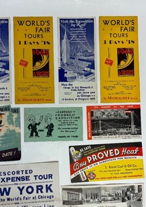lot 343 image: Fantastic Estate Lot of Old 1930s era Ephemera Brochures & other Paper