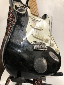 lot 265 image: Vintage 90s FENDER Stratocaster Acoustic Guitar