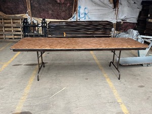 lot 44 image: Lot of (14) 8 foot folding tables