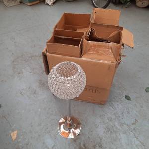 lot 85 image: (5) Crystal Ball Stands, 8-12 ball diameter x 28 tall.