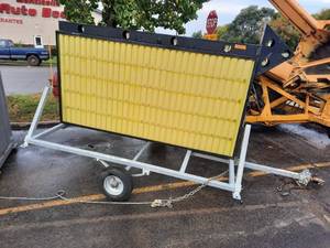 lot 37A image: 2-Sided Marquis Advertising Lighted sign on wheeled trailer