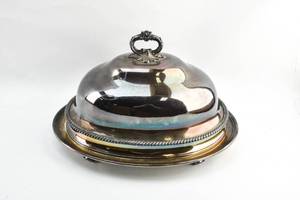 lot 417 image: Large Gorham Silver Plate Serving Dish and Sheffield Silver Plate Cover