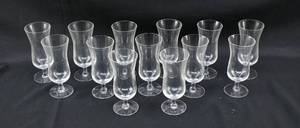 lot 403 image: Set of 13 Clear Hurricane Glasses