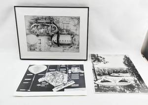 lot 56 image: 3 Photographs of Space Diagrammatic Drawings