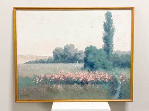 lot 63 image: Lee Reynolds Impressionist Painting on Canvas of Field