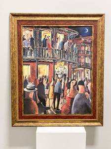 lot 64 image: Large Didier Lourenco New Orleans Street Print