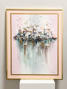 lot 65 image: Abstract Oil on Canvas Signed L. Sterling
