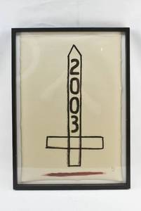 lot 37 image: 2003 2003 Oil on Paper Painting Signed John Synder