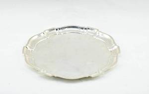 lot 6 image: Sterling Silver Chippendale Platter by Poole