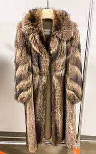 lot 362 image: Tan & Black Thomas E. McElroy Full Length Fur Coat