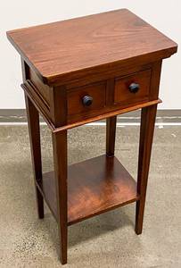 lot 316 image: Rectangular 2-Drawer Side Table
