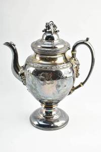 lot 348 image: Reed & Barton No. 6 Etched Silver Plate Teapot 1952