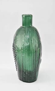 lot 236 image: Emerald Green Glass Flask Vase