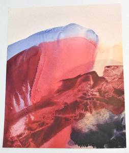 lot 22 image: Rock Formation Abstract Watercolor Painting Signed Beth Ames Swartz 1975