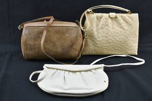 lot 366 image: Three Vintage PursesHalston, Righini, Bonnie Cashin for Meyers