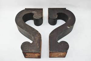 lot 311 image: 2 Wood Architectural Pieces from Little Storage & Transfer