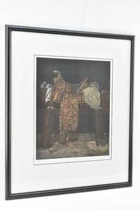 lot 77 image: Byron Bratt The Teasing Stallion Color Intaglio