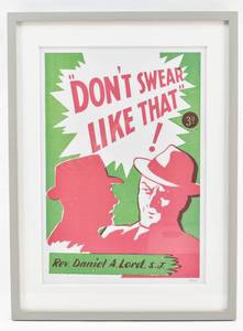 lot 282 image: Dont Swear Like That Poster Rev. Daniel A. Lord, S.J. Screen Print on Paper 123500
