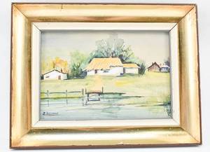 lot 67 image: Ireland Watercolor Painting by James Belshaw