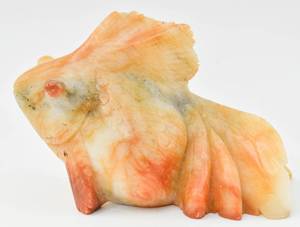 lot 293 image: Carved Stone Fish Statuette