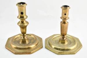 lot 344 image: 2 Brass Candlestick Holders