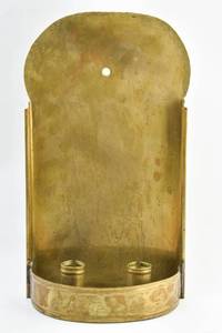 lot 353 image: Brass Toned Double Candlestick Sconce