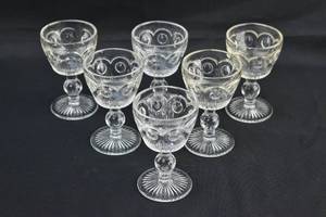 lot 199 image: Set of 6 St. Genevieve Clear Goblets by Bartlett Collins