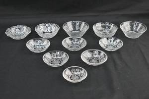 lot 197 image: 11 Early American Style Textured Small Dishes