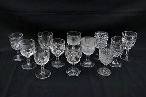 lot 195 image: Assortment of 12 Early American Goblet Stemware