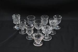 lot 196 image: Assortment of 10 Early American Style Stemware