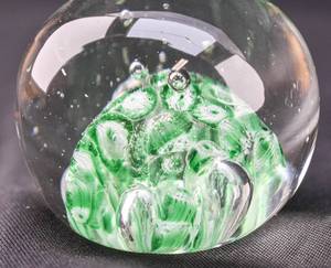 lot 187 image: 4 Colorful Abstract Blown Glass Paperweights