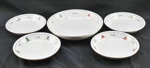 lot 300 image: Pottery Barn Ingredients Pasta Dish Set