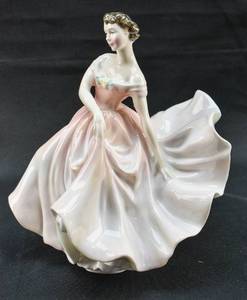 lot 148 image: Vintage Royal Doulton The Polka Bone China Figurines H.N. 2156