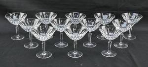 lot 211 image: Set of 12 Textured Cocktail Glasses with Flared Rim