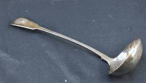 lot 118 image: Antique Elkington & Co Silver or Silver Plate Monogramed Ladle Circa 1887
