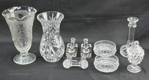 lot 223 image: 10 Cut Glass Objects with Geometric Patterns