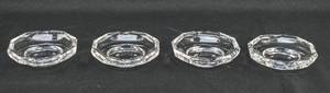 lot 219 image: 4 Val St. Lambert Clear Crystal Decagon Ashtrays