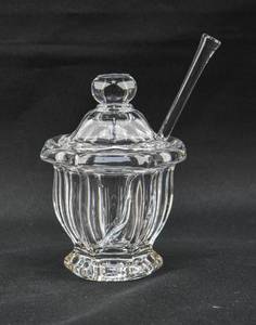 lot 222 image: Baccarat Crystal Harcourt Missouri Lidded Jam Jar S