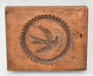 lot 71 image: Carved Wooden Dove Plaque