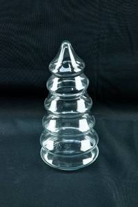 lot 86 image: Vintage Clear Glass Christmas Tree Candy Jar
